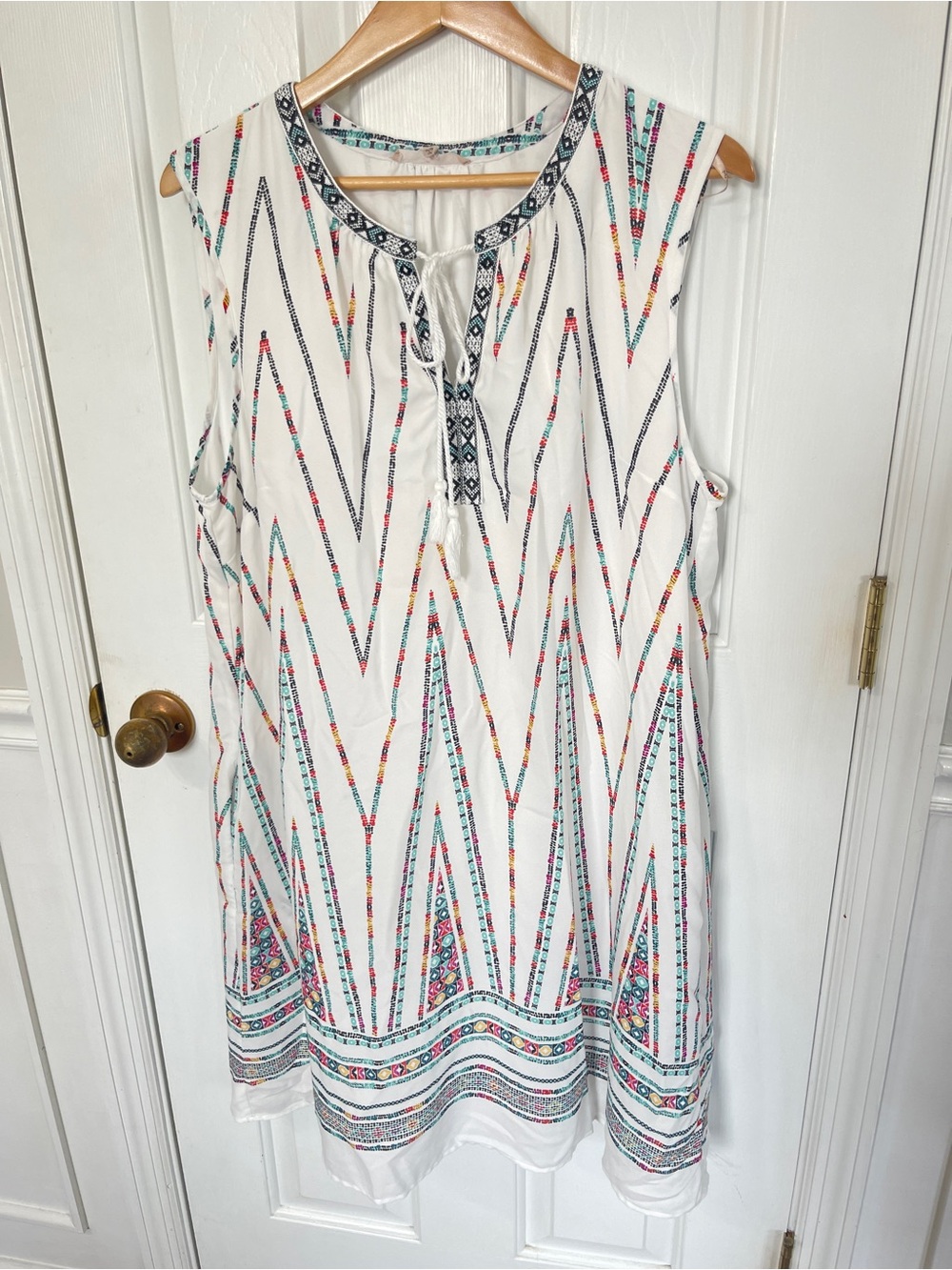 My Danielle Size XXL Aztec Print Sleeveless Plus Dress  Western